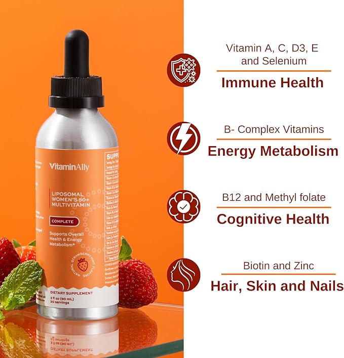 Liposomal Women's 50+ Liquid Multivitamin Drops 30 Day 3 FL