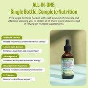 Ashwagandha Liquid Drops Infused with Magnesium, 60mL)