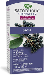 Nature's Way Sambucus Elderberry Drops 6400mg of 1 mL, 1 Fl.