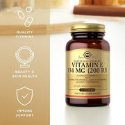 SOLGAR Vitamin E 200 IU - 100 Softgels, Pack of 2 - Natural Antioxidant, Immune System Support - Gluten Free, Dairy Free - 200 Total Servings