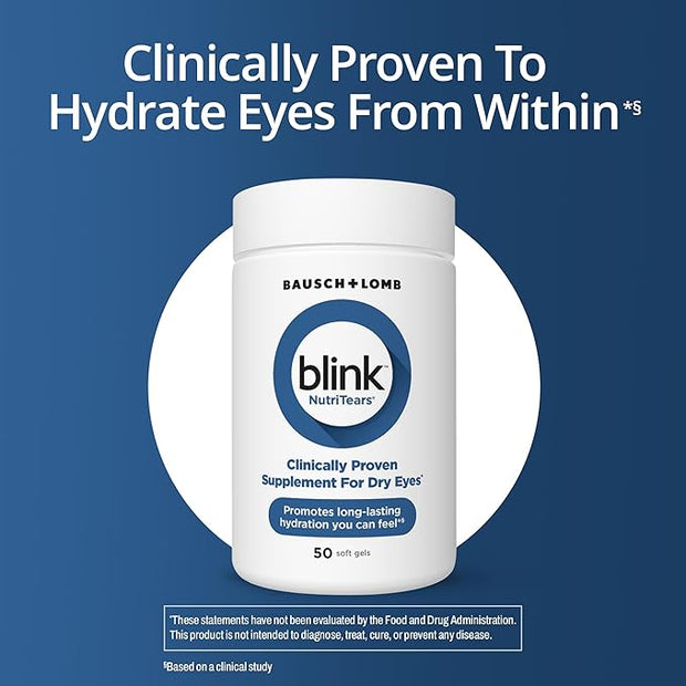 Blink NutriTears Clinically Proven Supplement 50 Softgels,