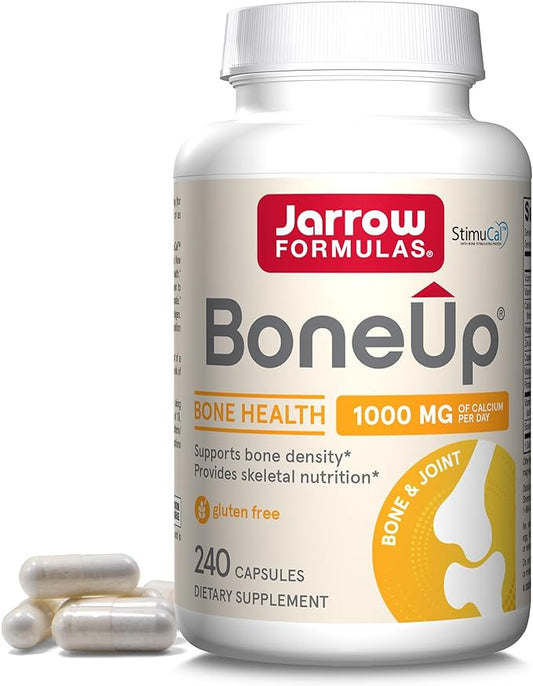 Jarrow Formulas BoneUp 240 Capsules 120 Servings D3, K2 K2 (as MK-7) & 1000 mg