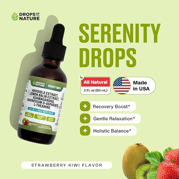 Ashwagandha Liquid Drops Infused with Magnesium, 60mL)
