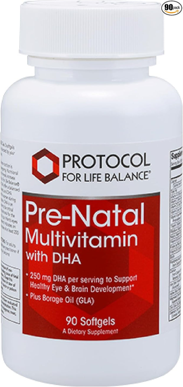 Protocol Pre-Natal Multivitamin with DHA 250 mg B12 & 90 Softgels