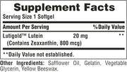 Puritan's Pride Lutein and Zeaxanthin Supplements for Eyes, Zeaxanthin 800mcg plus Lutein 20mg Once Daily Softgels, 240 Day Supply - 120 Count (Pack of 2) (Package May Vary)