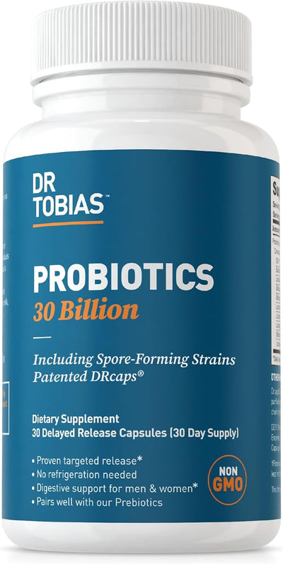 Dr. Tobias Probiotics 30 Billion, 10 30 Billion 30 Capsules, 30 Servings