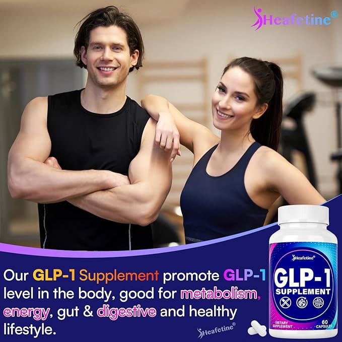 GLP-1 Supplement Support, with Naturally GLP1 Supplement Probiotic for Women & Men, Hops & Green Tea Extract, GLP 1 Supplements for Gut, Energy, GLP-1 Levels & Overall Health - 60 Capsules