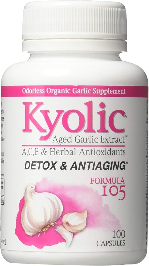 Kyolic Aged Garlic Extract Formula 105, 100 Capsules