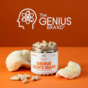 Genius Lions Mane Supplement Capsules 1200mg per 120 Veggie