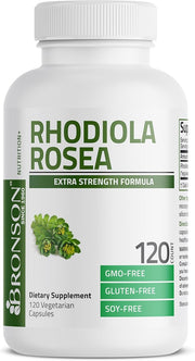 Bronson Rhodiola Rosea Vegetarian Capsules 120 Count