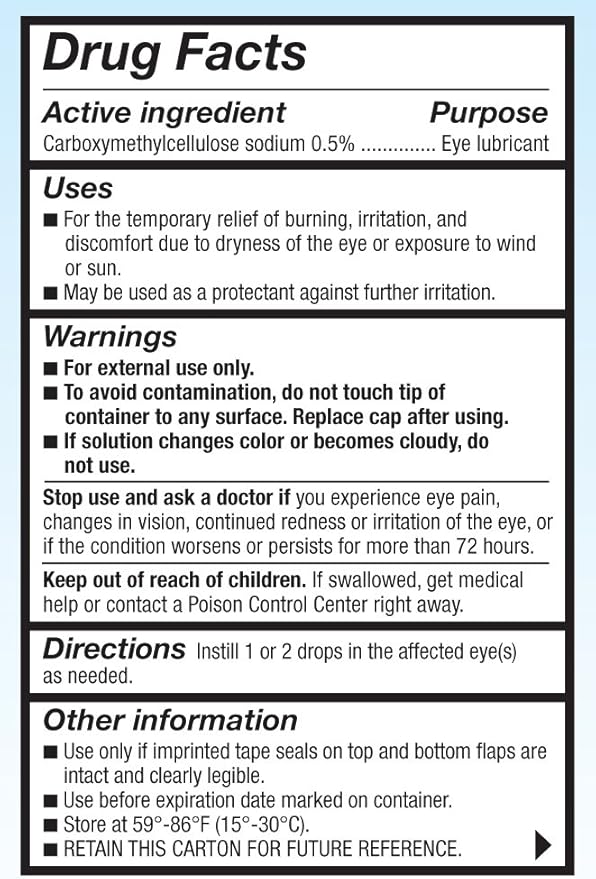 Refresh Tears, Lubricant Eye Drops, 2 .5 fl (15 ml)