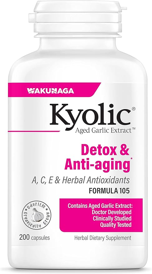 Kyolic Aged Garlic Extract Formula 105, 200 Capsules