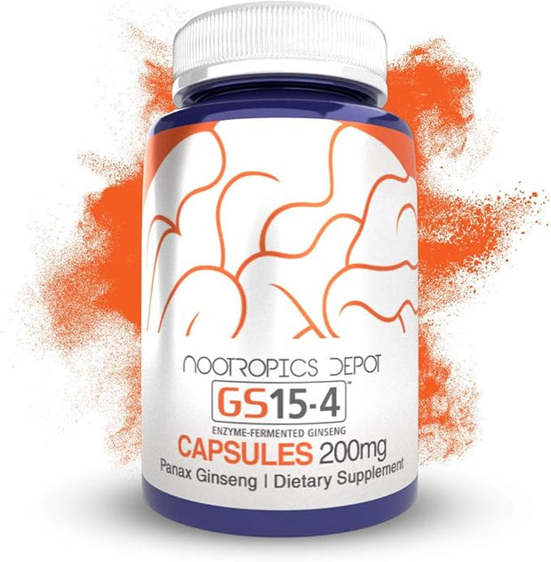 Nootropics Depot GS15-4 Panax Ginseng Extract Capsules 200mg | 60 Count