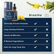 BREATHE 8-IN-1 Mullein Drops For Lungs Detox & Lung Cleanse | Peppermint, Thyme & Mullein Leaf Extract For Lungs | Lung Support Supplement For Breathing & Respiratory System- 2 fl.oz, 1 Month Supply