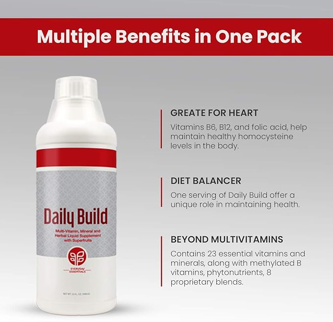 PURE Daily Build Liquid Multivitamin & 1 Bottle 32 Fl (946ml)
