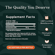 DIM Supplement 100 mg | Estrogen Balance for Women & Men | Diindolylmethane for Hormone Balance, Hormonal Acne, Menopause & Antioxidant Support | with MCT Oil & Vitamin E | Gentle Softgels | 120 Ct.