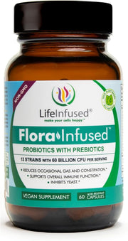 Life Infused - Flora Infused Probiotics 50 Billion 13 strains, 60 Capsules
