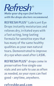 Refresh Plus Lubricant Eye Drops, Preservative 30 Count