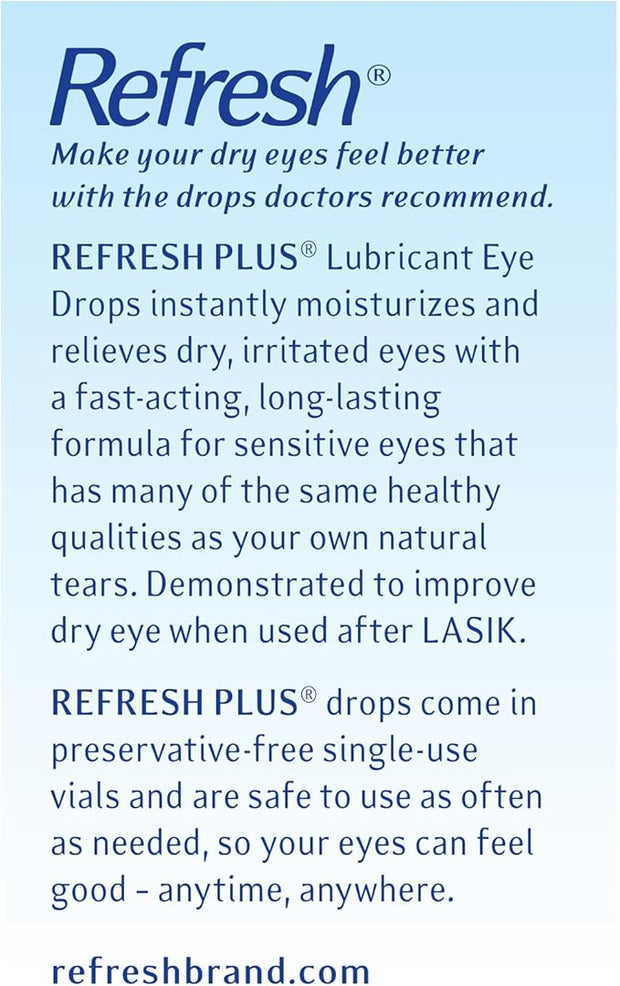 Refresh Plus Lubricant Eye Drops, Preservative 30 Count