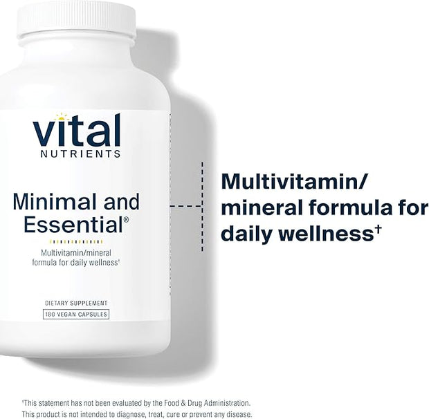 Vital Nutrients Minimal and Essential Multivitamin 180 Capsules