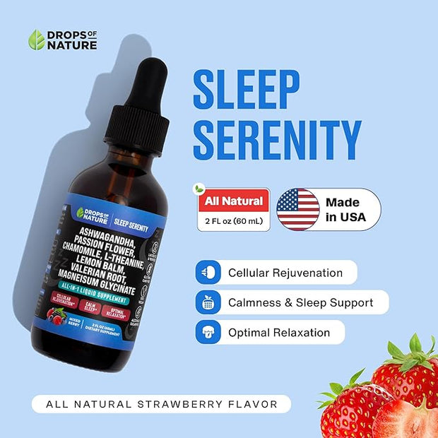 Magnesium Glycinate & Ashwagandha Liquid Drops 60mL)