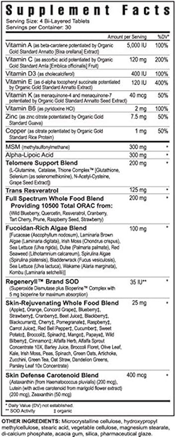 Youngevity Imortalium® - Anti-Aging Telomere Health, 12 Whole (120 Tablets)