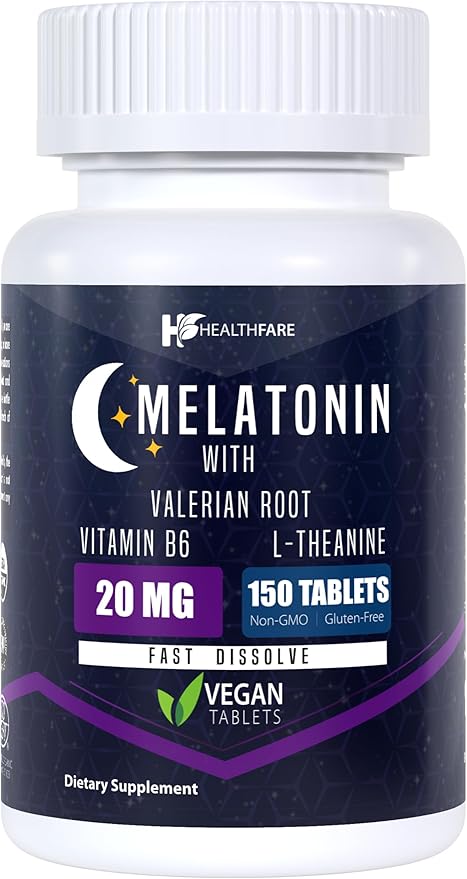 Melatonin 20mg | 150 Tablets | B6 |
