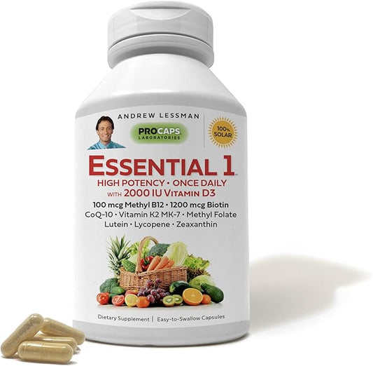 ANDREW LESSMAN Essential-1 Multivitamin 2000 IU D3 60 60 Small 100 mcg B12. CoQ10 CoQ10 Lutein