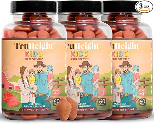 TruHeight Kids Bone Development Gummies (Ages 2+) All K2, Magnesium