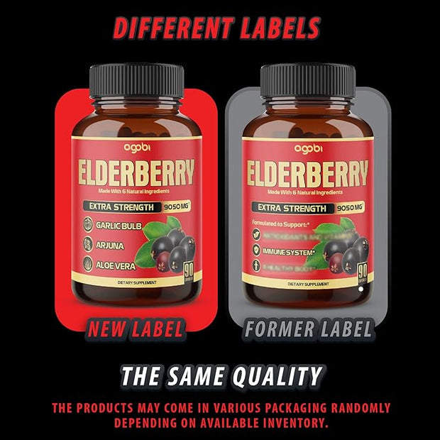 agobi Maximum Strength Elderberry Capsules 9050 mg 3 Months