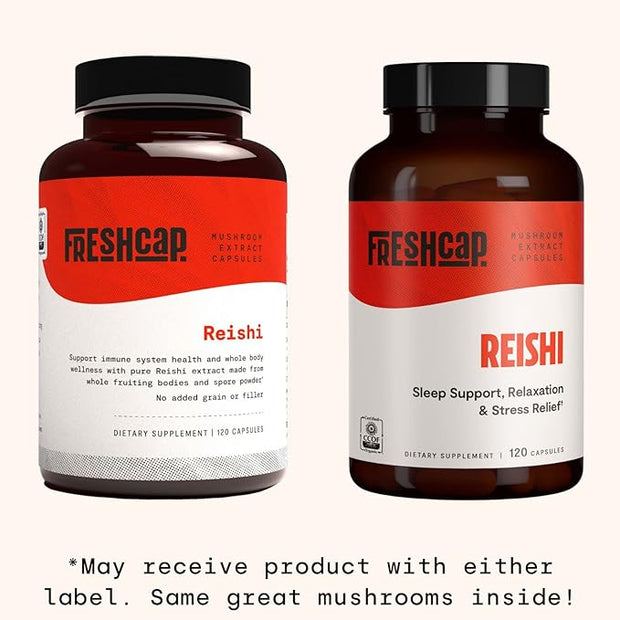 FreshCap, Organic Reishi Mushroom Capsules, 120 60 Day