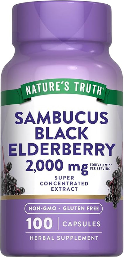 Nature's Truth Black Elderberry Capsules 100 Count