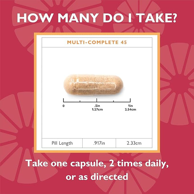 Celebrate Vitamins Multi-Complete, 45mg Iron – (60 Capsules)