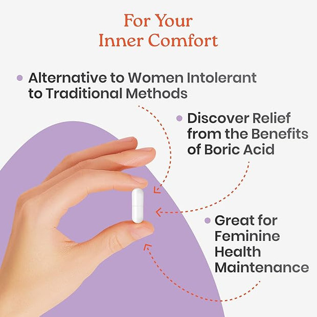 NewLife Naturals - Boric Acid Suppositories 600mg - 30 Capsules