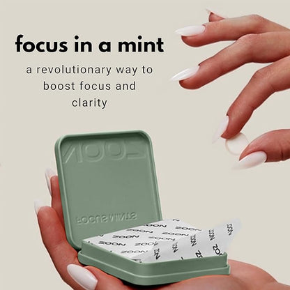 NOOZ Focus Mints 12-Pack - Caffeine-Free Brain Booster for Mental Clarity - Fresh Mint Flavor | Sugar-Free, Travel-Friendly Supplement with Vitamins C, B6, B12 - Non-GMO, Clean Label, 300 Mints