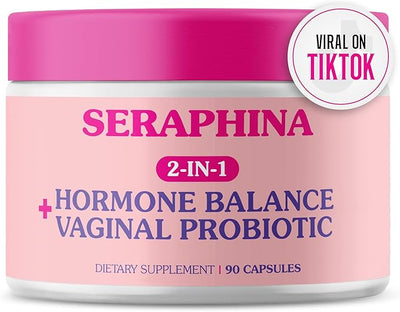 Seraphina Vaginal Probiotics 2-in-1 for Women 90 Capsules 10 Billion 6 Strains (90 Count 1))