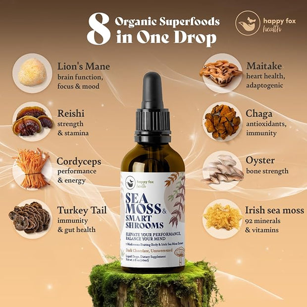 Organic Irish Sea Moss Liquid Drops 7 Adaptogenic