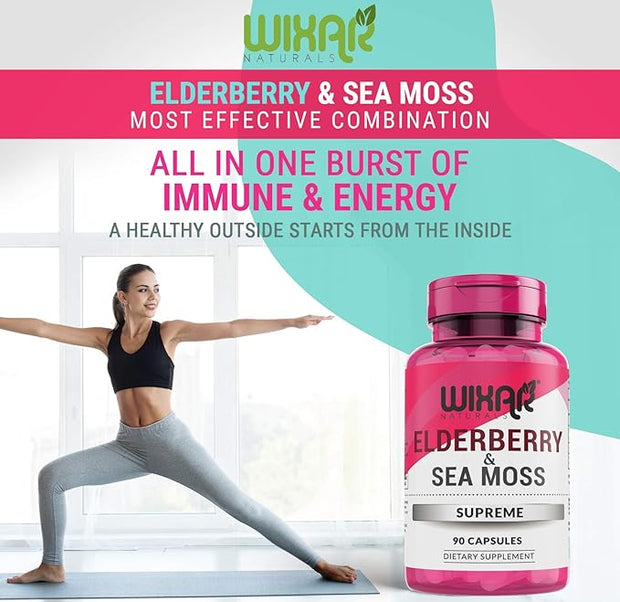 Elderberry and Sea Moss Supreme Capsules 90 Capsules