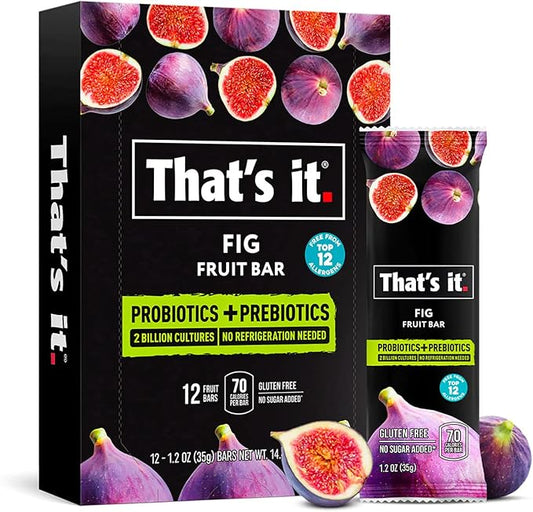 That's it. Fig Probiotic Fruit Bar 70 Calories 2- Ingredients, (12 Count)