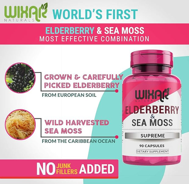Elderberry and Sea Moss Supreme Capsules 90 Capsules