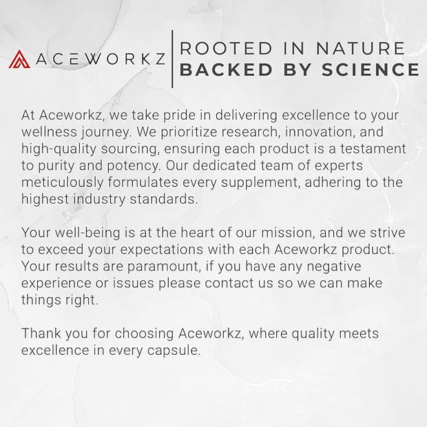 ACEWORKZ Mushroom Nootropic Brain Supplement 10 Mushroom (90 Capsules)