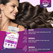 Multi Collagen Peptides Softgel - Type I, II, III, V, X - Hydrolyzed Collagen Peptides with Biotin, Vitamin C, Hyaluronic Acid, Supports Skin Hair Nail, Grass-Fed, Non-GMO, 60 Softgel, 1 Pack