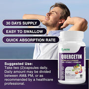Quercetin with Bromelain, Quercetin 500mg Capsules, D3, Zinc 60 Capsules