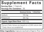 Aged Beet Root Capsules 30 Capsules