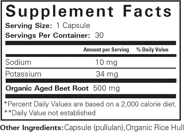 Aged Beet Root Capsules 30 Capsules