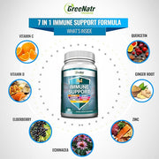 7 in 1 Immune Support Supplement D3, Zinc 50mg, Quercetin, 60 Capsules (3 Bottles)