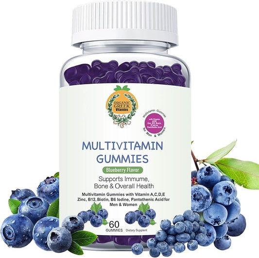 Organic Greek® Multivitamin Gummies with Vitamin B12, Biotin, B6, Iodine, 13 Vitamins