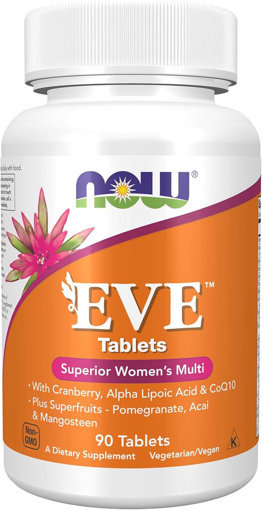 NOW Supplements, Eve™ Women's Multivitamin CoQ10, plus 90 Tablets