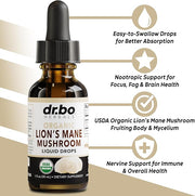 Lions Mane Mushroom Supplement Drops 1oz
