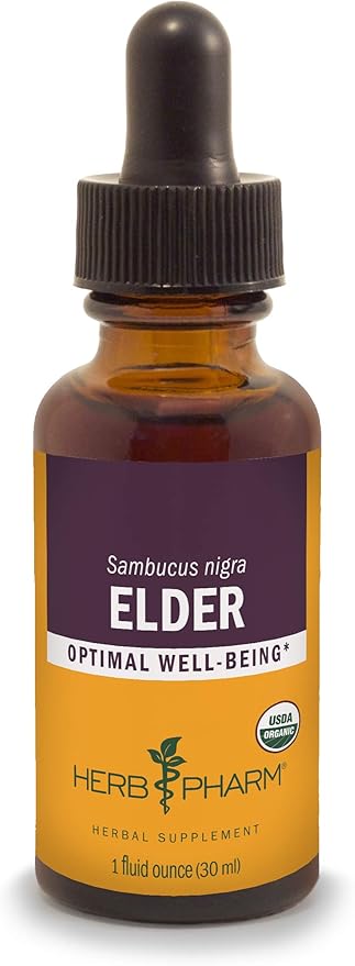 Herb Pharm Certified Organic Elder Liquid Extract 1 Ounce